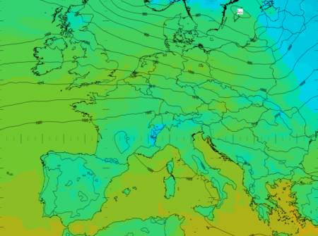 carte meteo temperature pression gfs europe